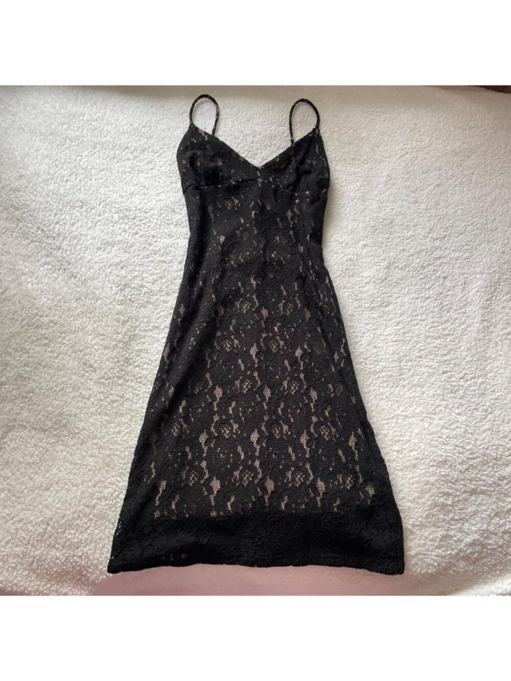 Vintage Lasenza black lacy midi dress